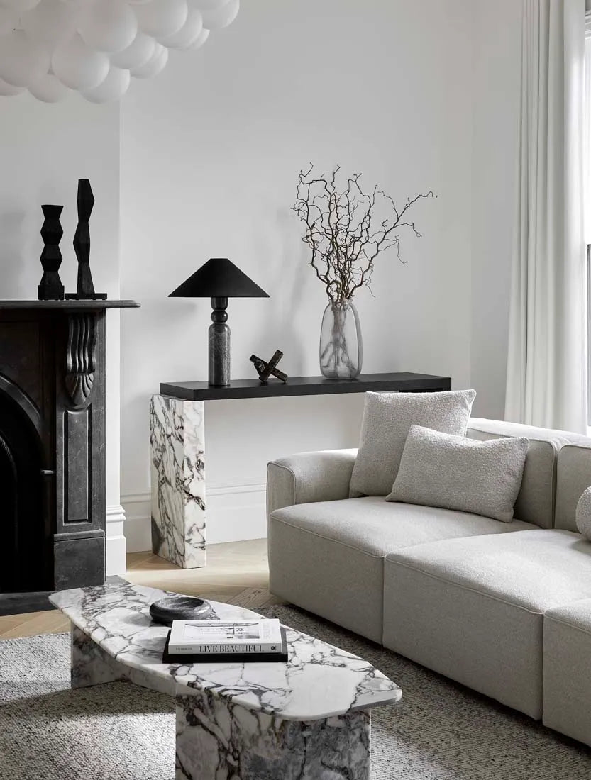 Airlie Slab Three Seater Sofa Buttercream
