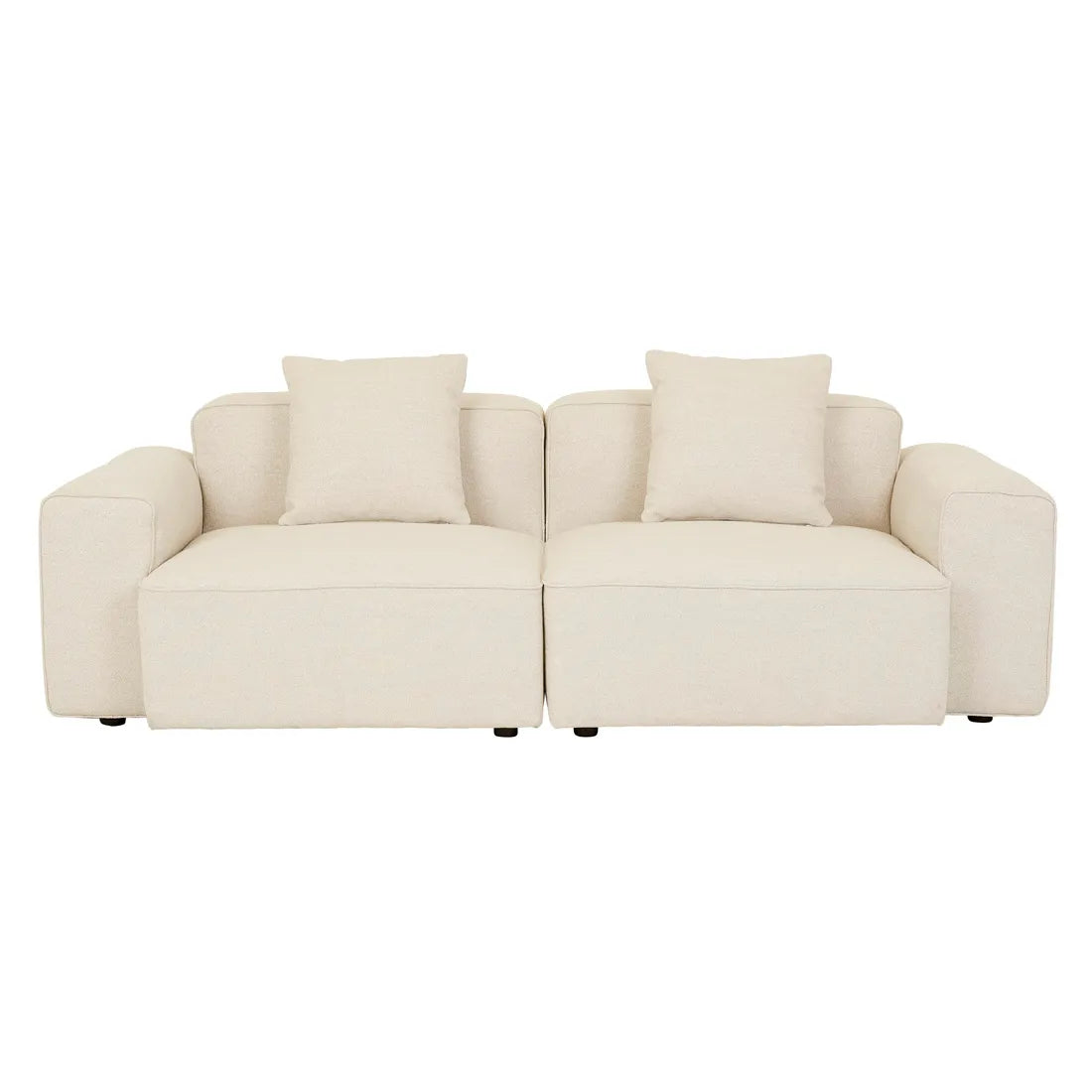 Airlie Slab Three Seater Sofa Buttercream