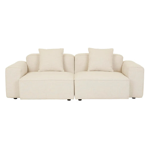 Airlie Slab Three Seater Sofa Buttercream