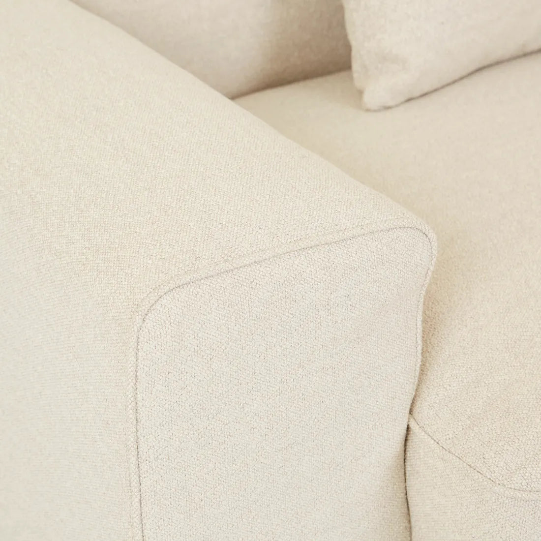 Airlie Slab Three Seater Sofa Buttercream