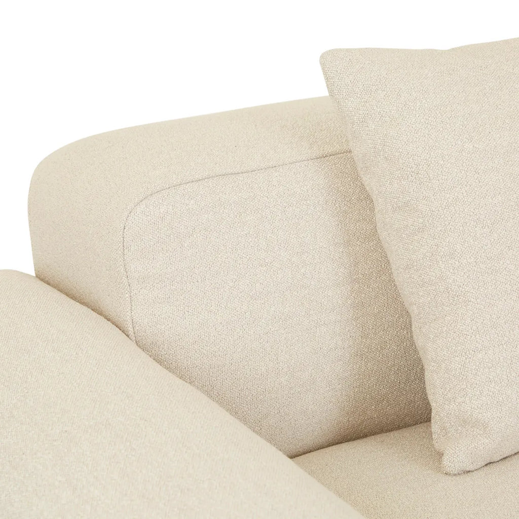 Airlie Slab Three Seater Sofa Buttercream