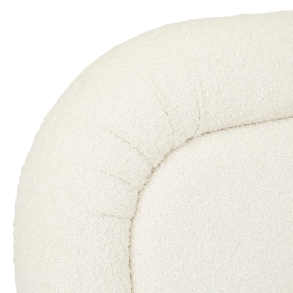 Almos Chubby Bedhead Wide Queen Ivory Boucle