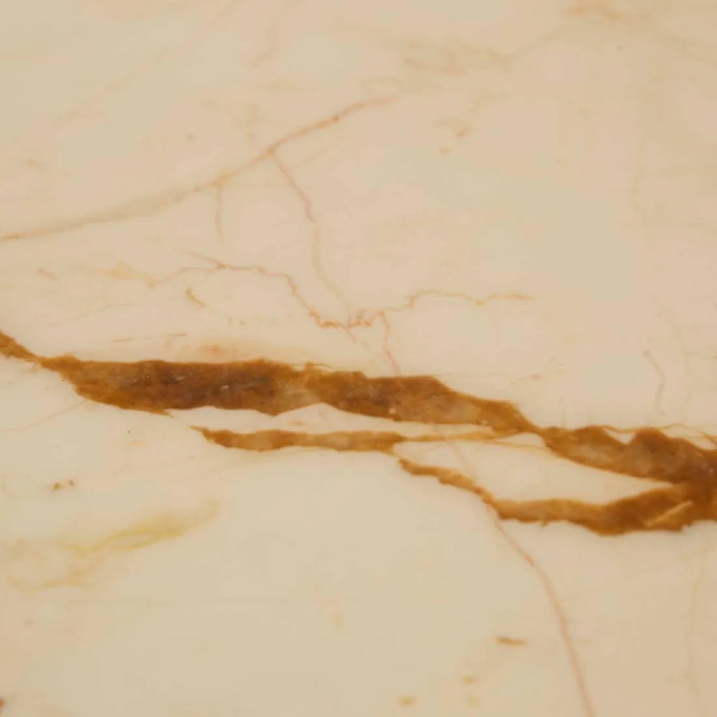 Artie Oval Marble Console Natural/Brown Vein