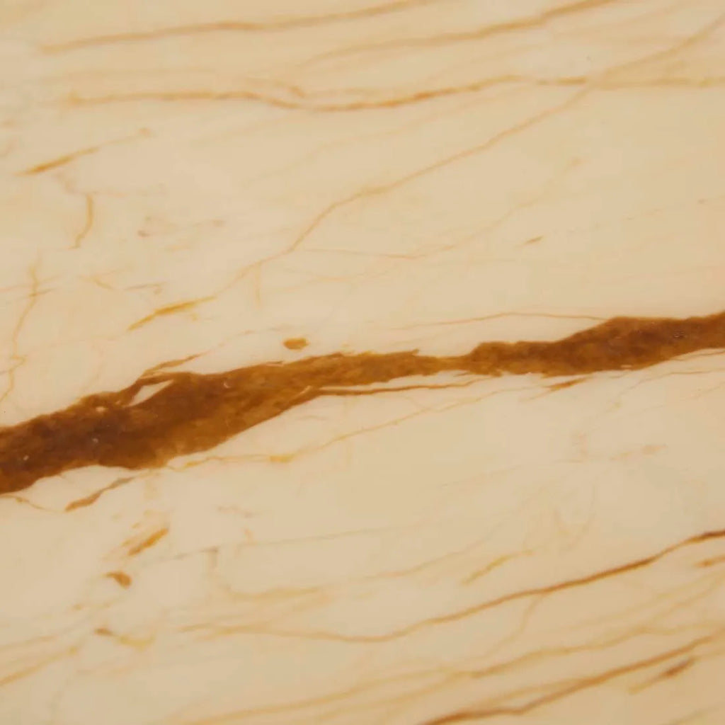 Artie Oval Marble Console Natural/Brown Vein
