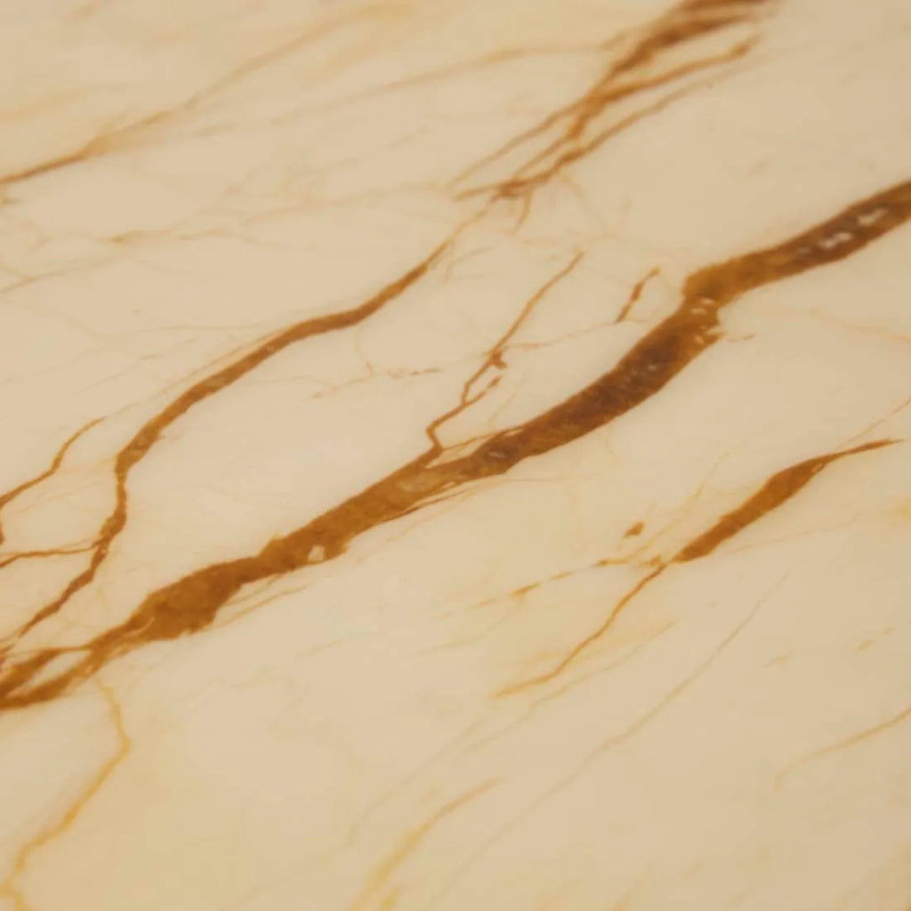 Artie Oval Marble Console Natural/Brown Vein