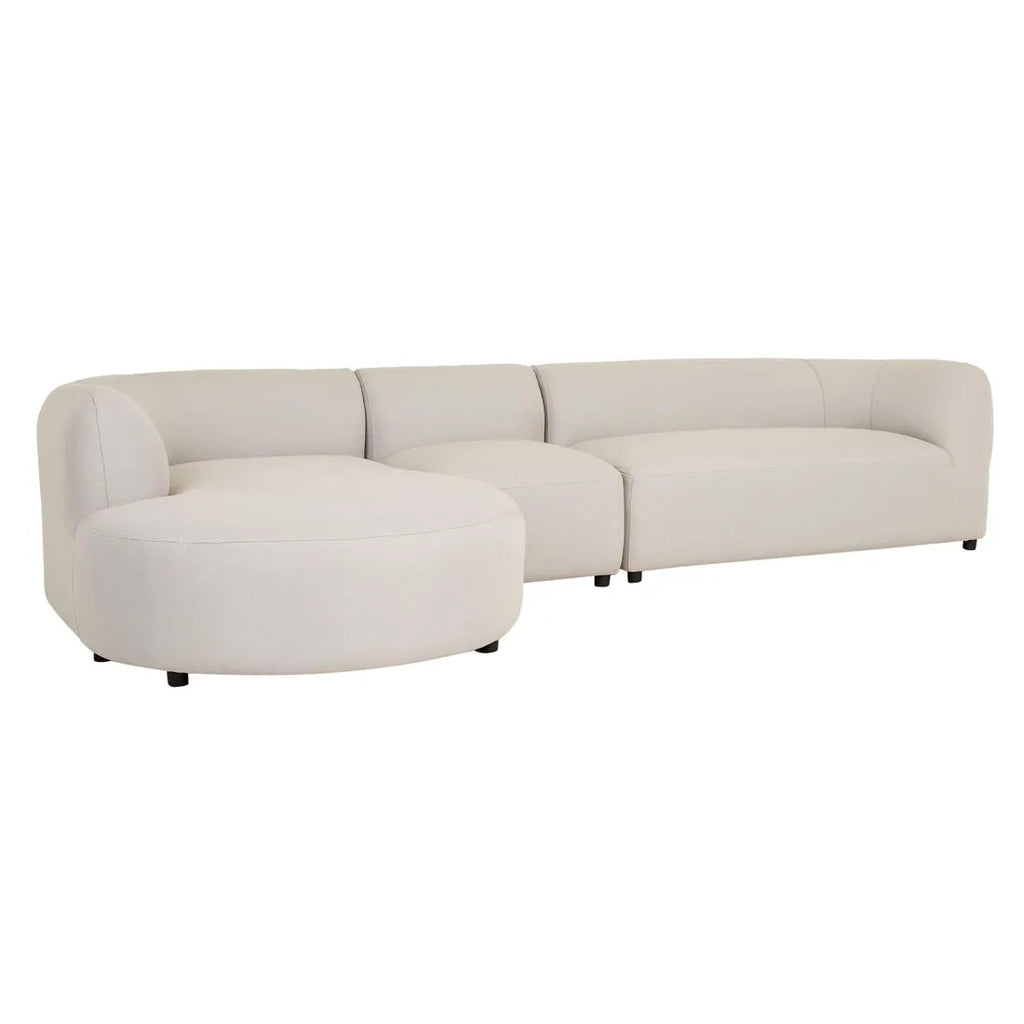 Aruba Curve Right Chaise Misty Grey