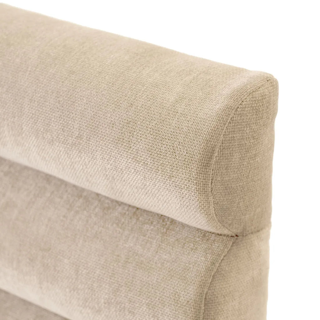 Madrid Tufted Bedhead Queen Soft Wheat
