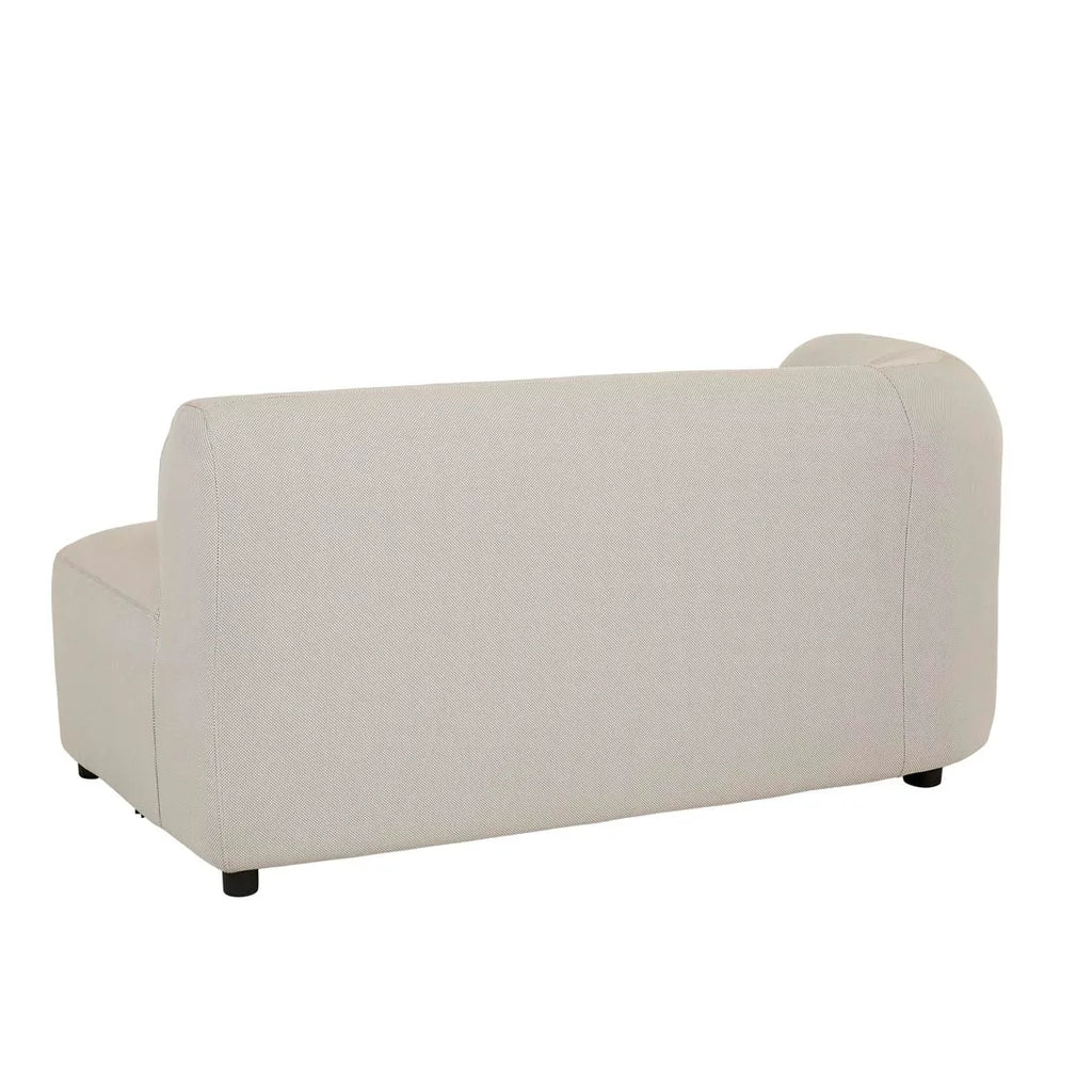 Aruba Curve Left Arm Sofa Misty Grey