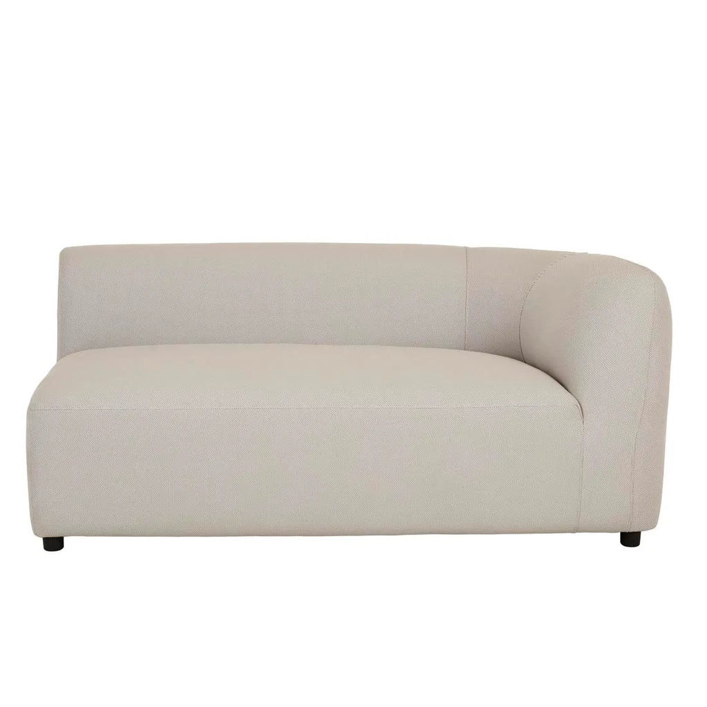 Aruba Curve Right Arm Sofa Misty Grey