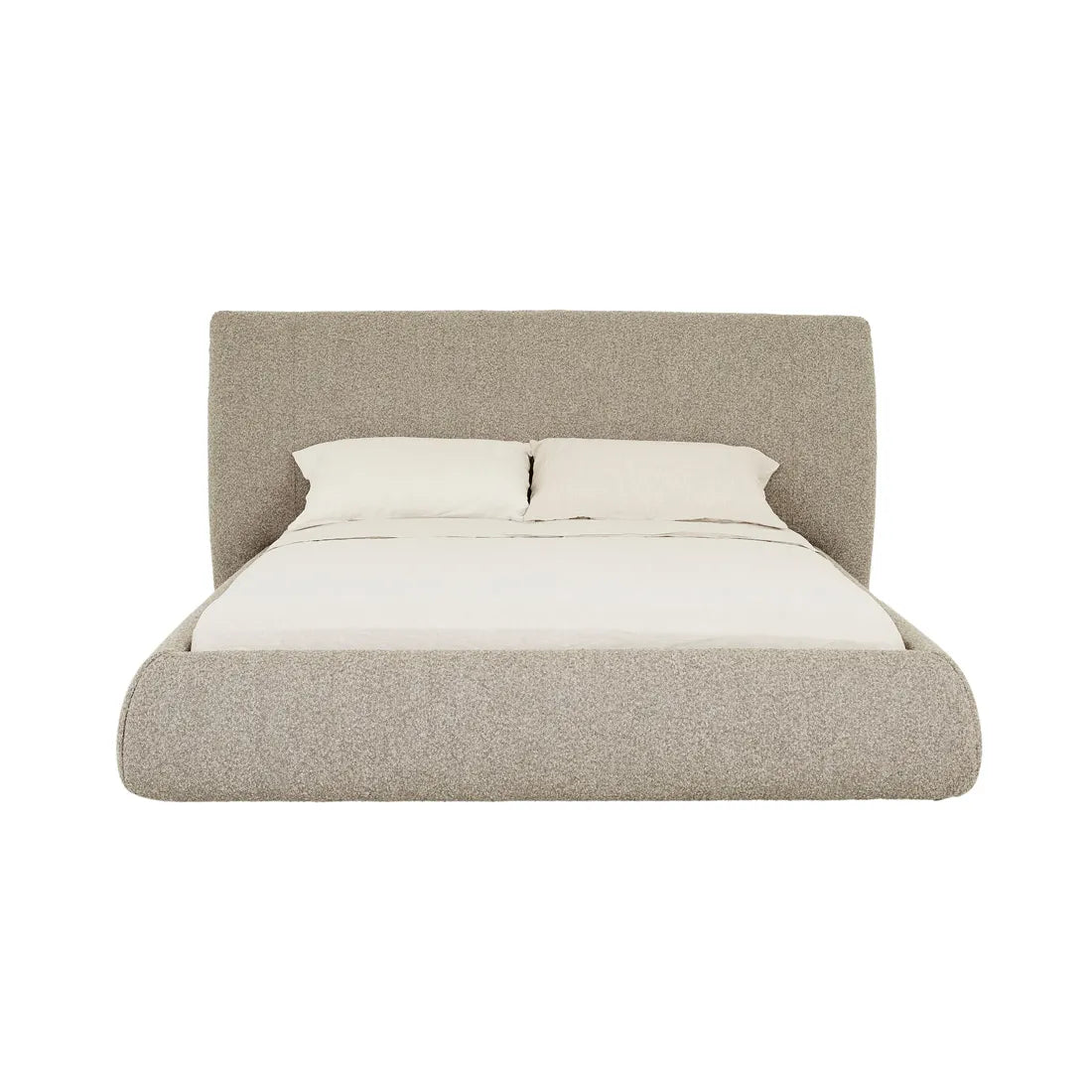 Madrid Curve Bed King Beige Mercury Boucle