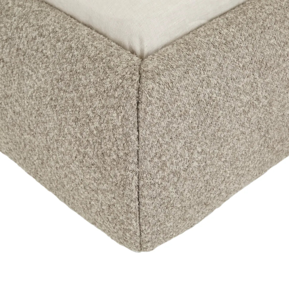 Madrid Curve Bed King Beige Mercury Boucle