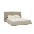 Madrid Curve Bed Queen Beige Mercury Boucle