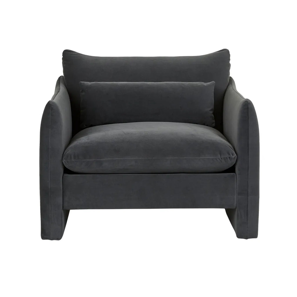 Sidney Peak Sofa Chair Nocturne Velvet