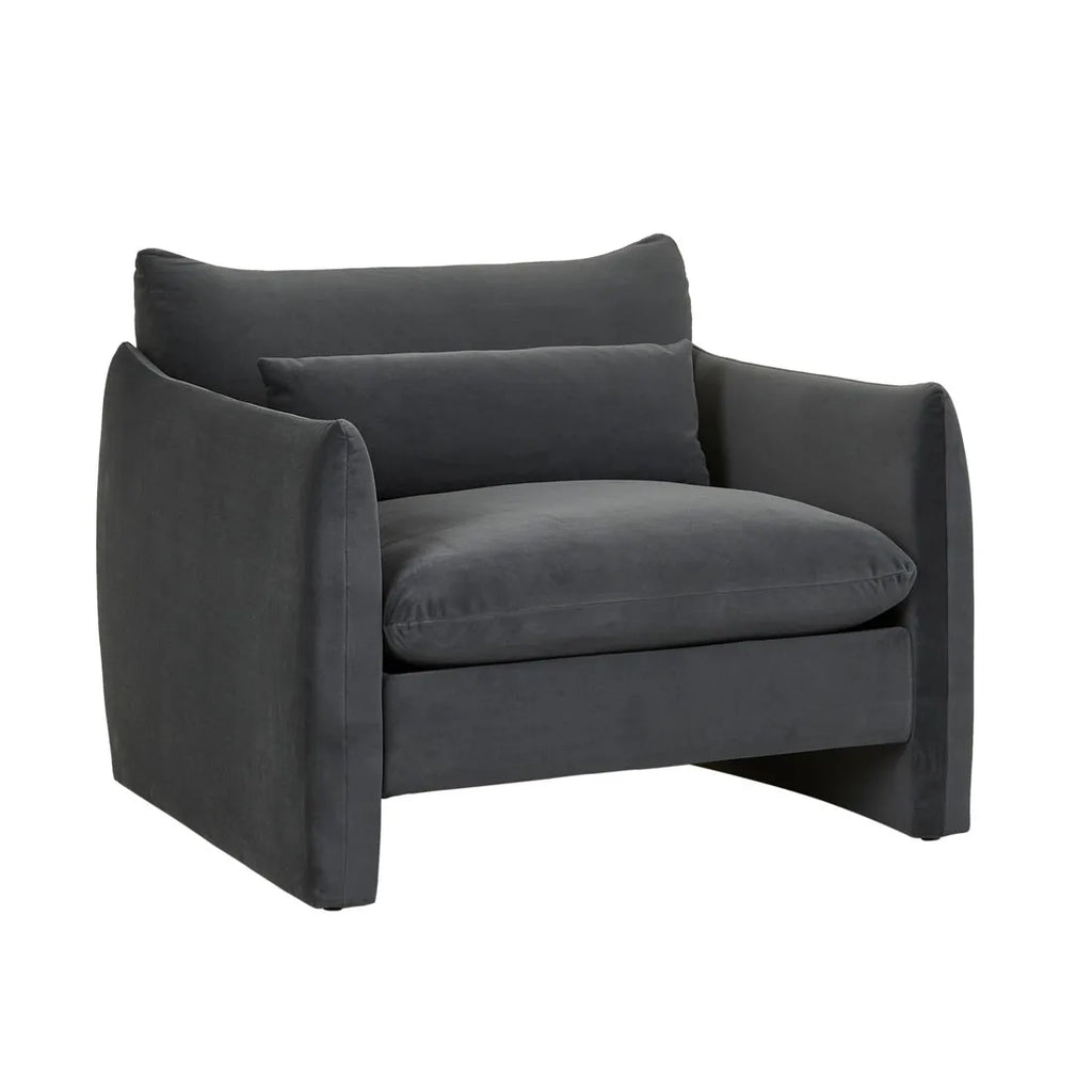 Sidney Peak Sofa Chair Nocturne Velvet