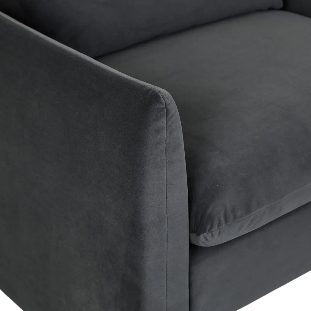 Sidney Peak Sofa Chair Nocturne Velvet