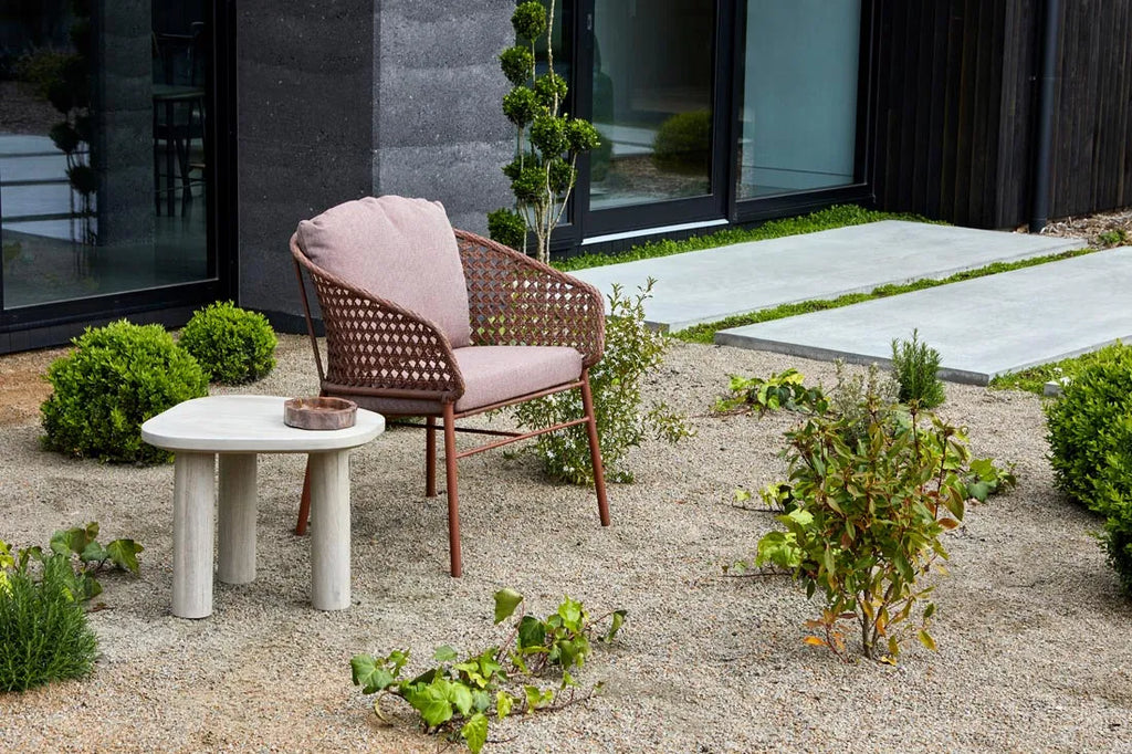 Cabana Lace Dining Chair Linen Indigo