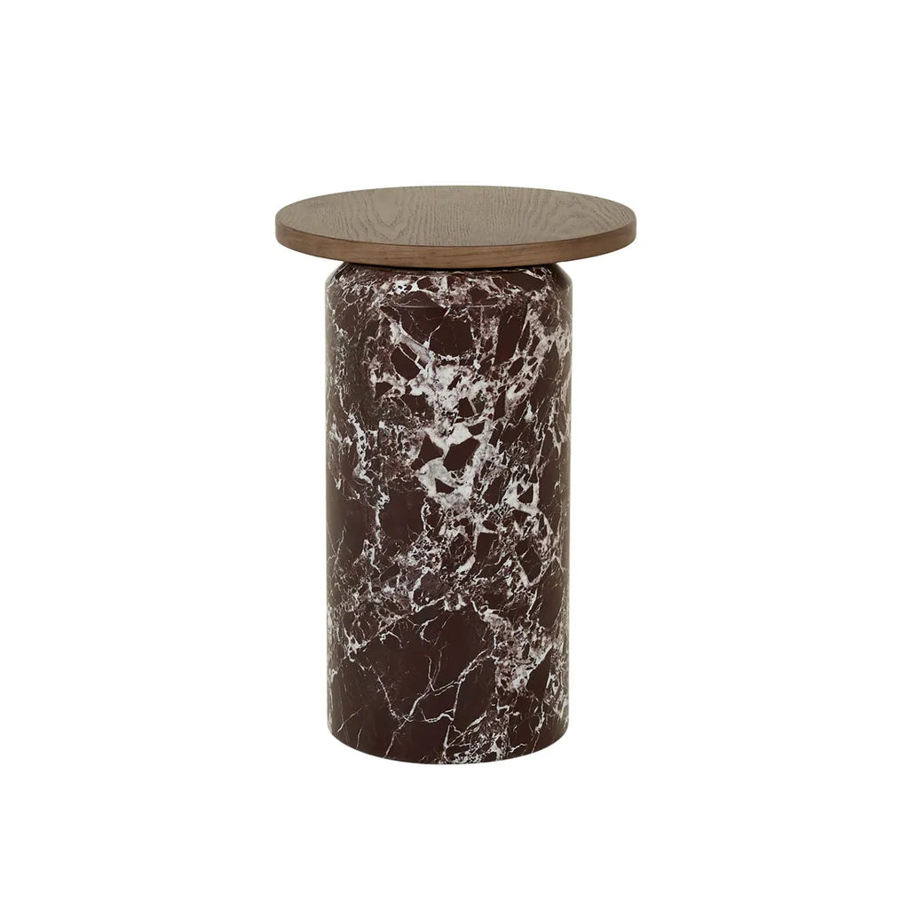 Pablo Side Table Smoked Ash/Rouge Marble