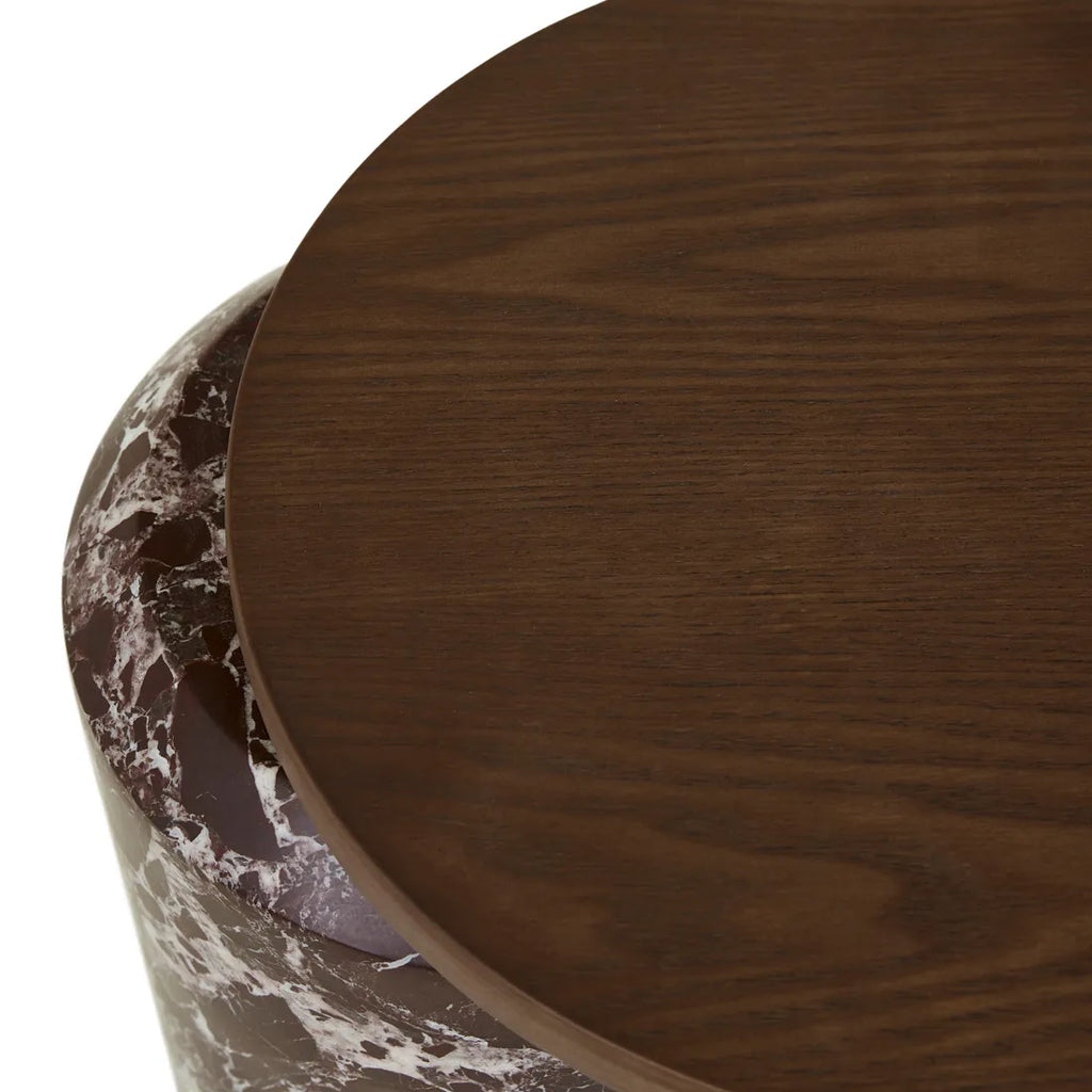 Pablo Side Table Smoked Ash/Rouge Marble