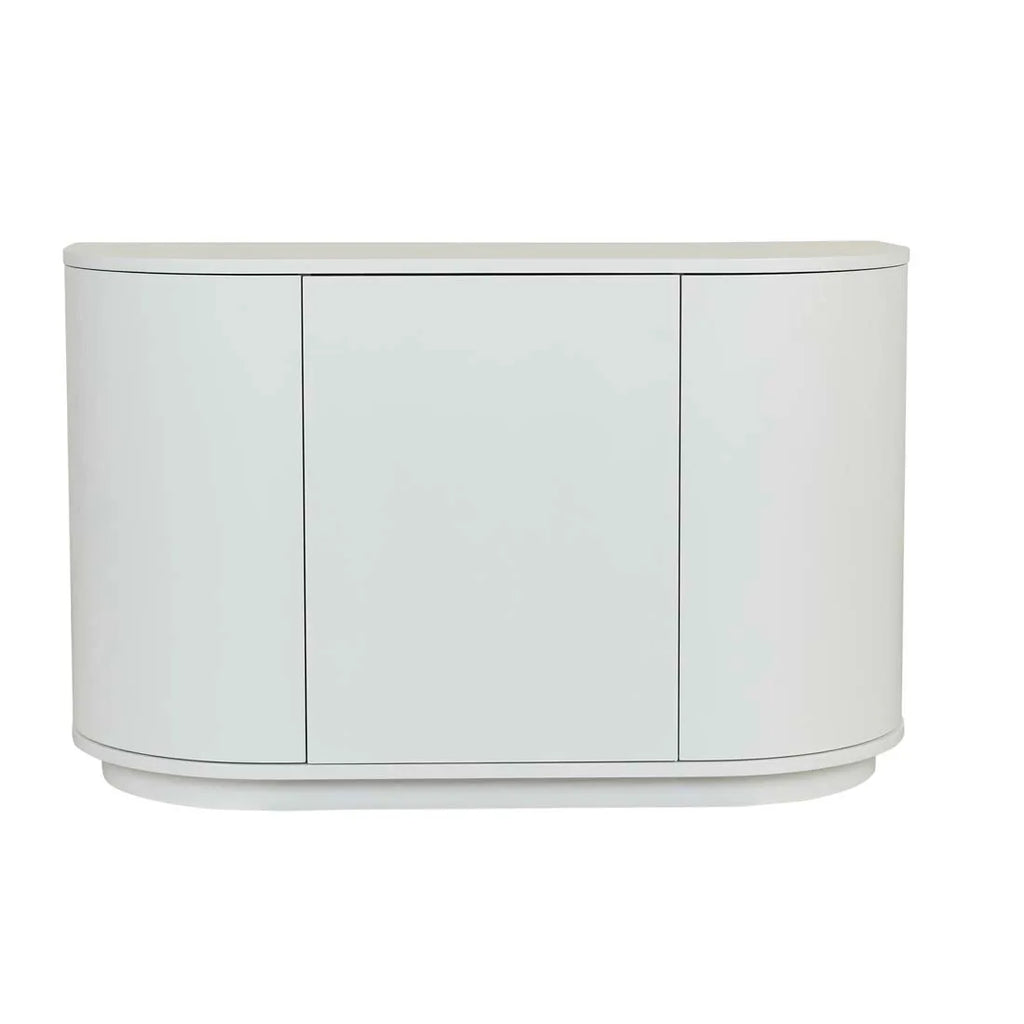Oberon Crescent Storage Unit White Grain