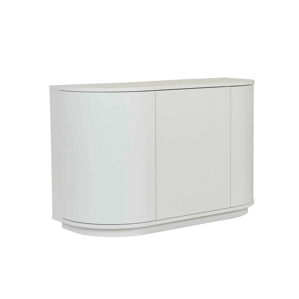 Oberon Crescent Storage Unit White Grain
