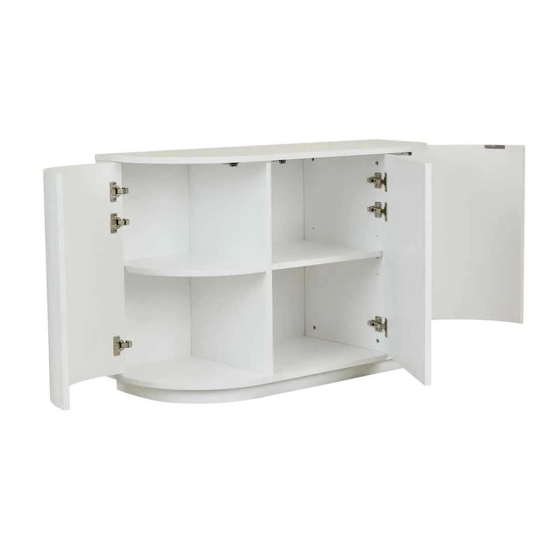 Oberon Crescent Storage Unit White Grain