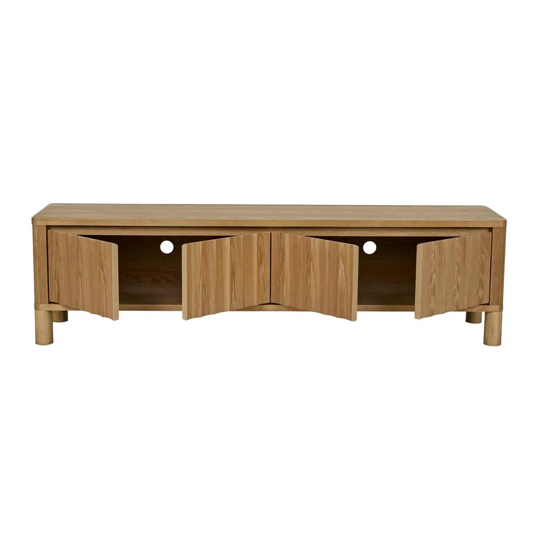 Oliver Fluted Entertainment Unit Natural
