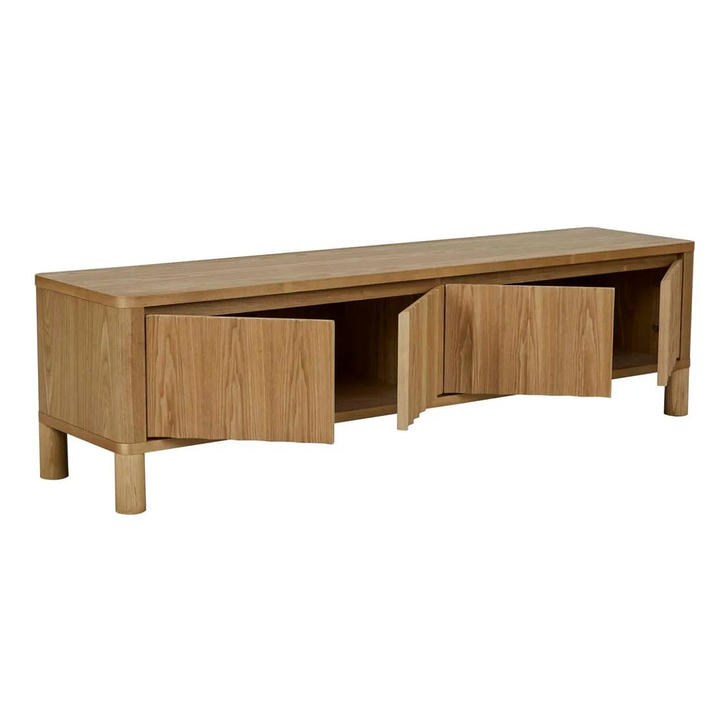 Oliver Fluted Entertainment Unit Natural