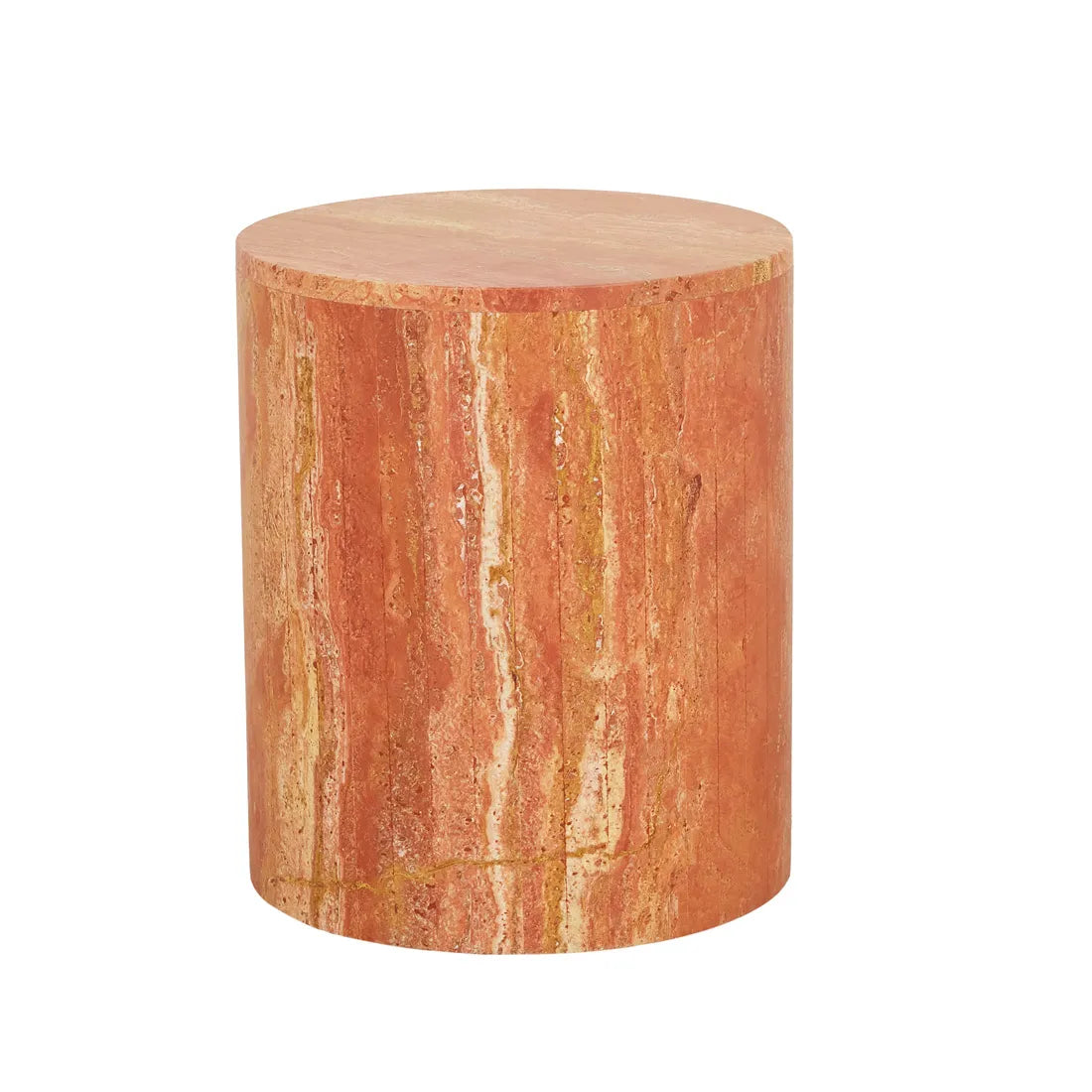 Atlas Pinnacle Side Table Satin Red Travertine