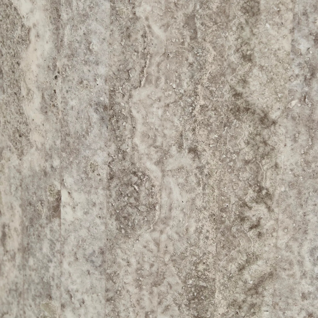 Atlas Pinnacle Side Table Satin Grey Travertine