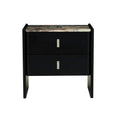 Pearce Marble Bedside Tall Storm Black
