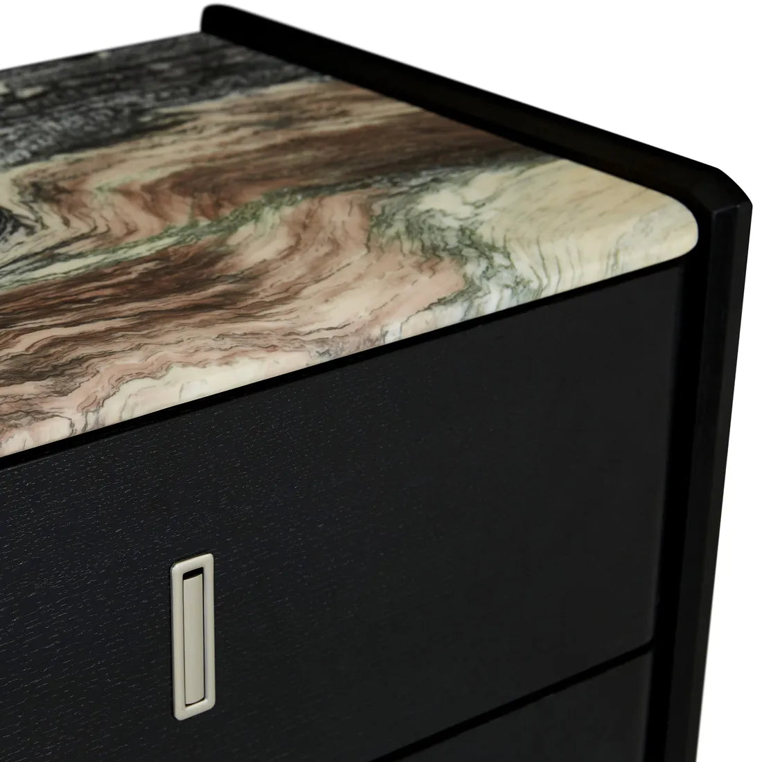 Pearce Marble Bedside Tall Storm Black