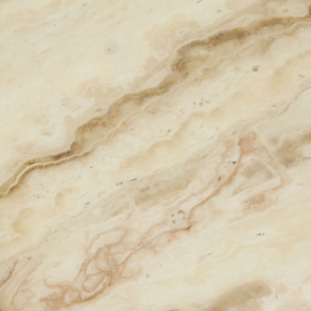 Pearce Marble Bedside Tall Travertine Natural