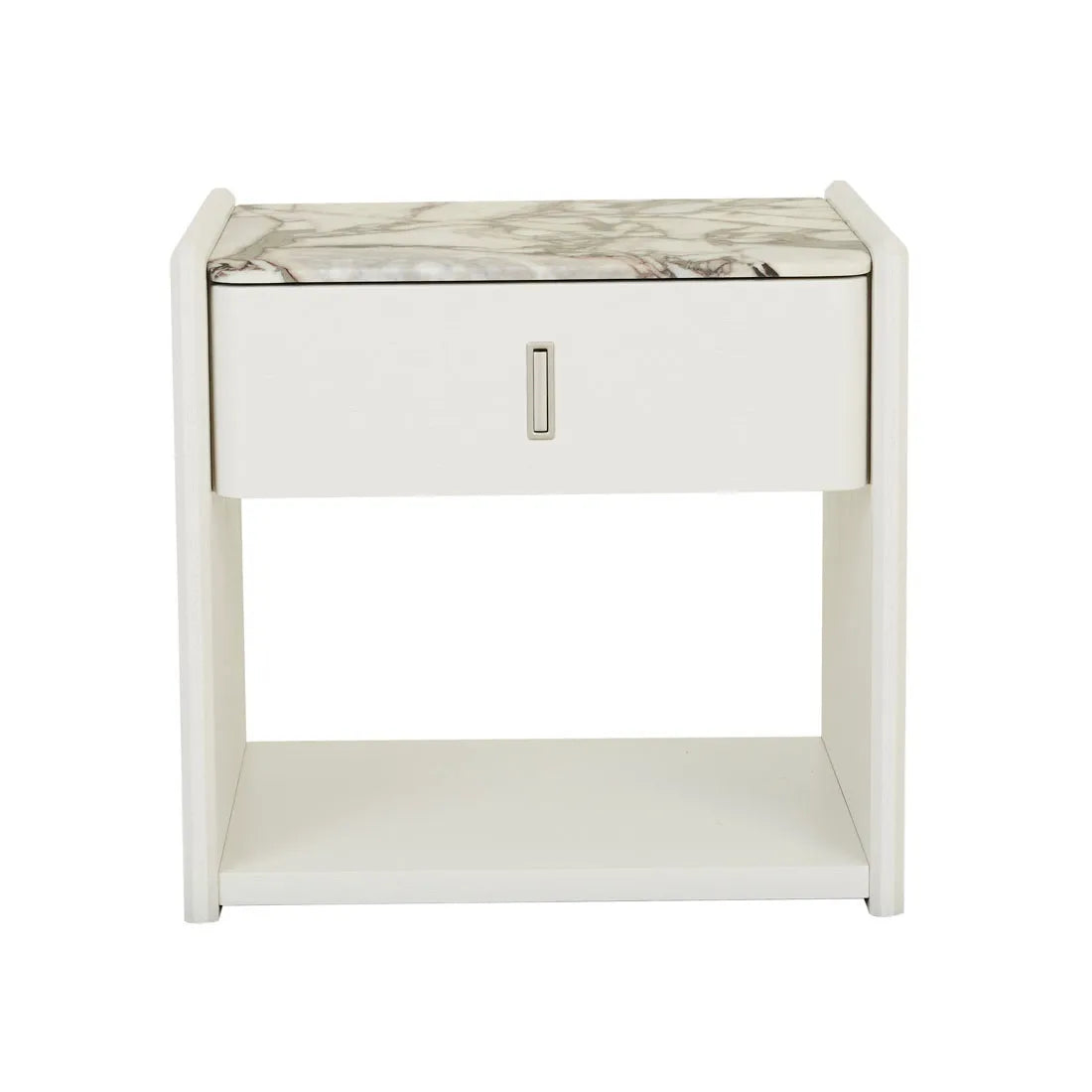 Pearce Marble Bedside One Drawer Bone