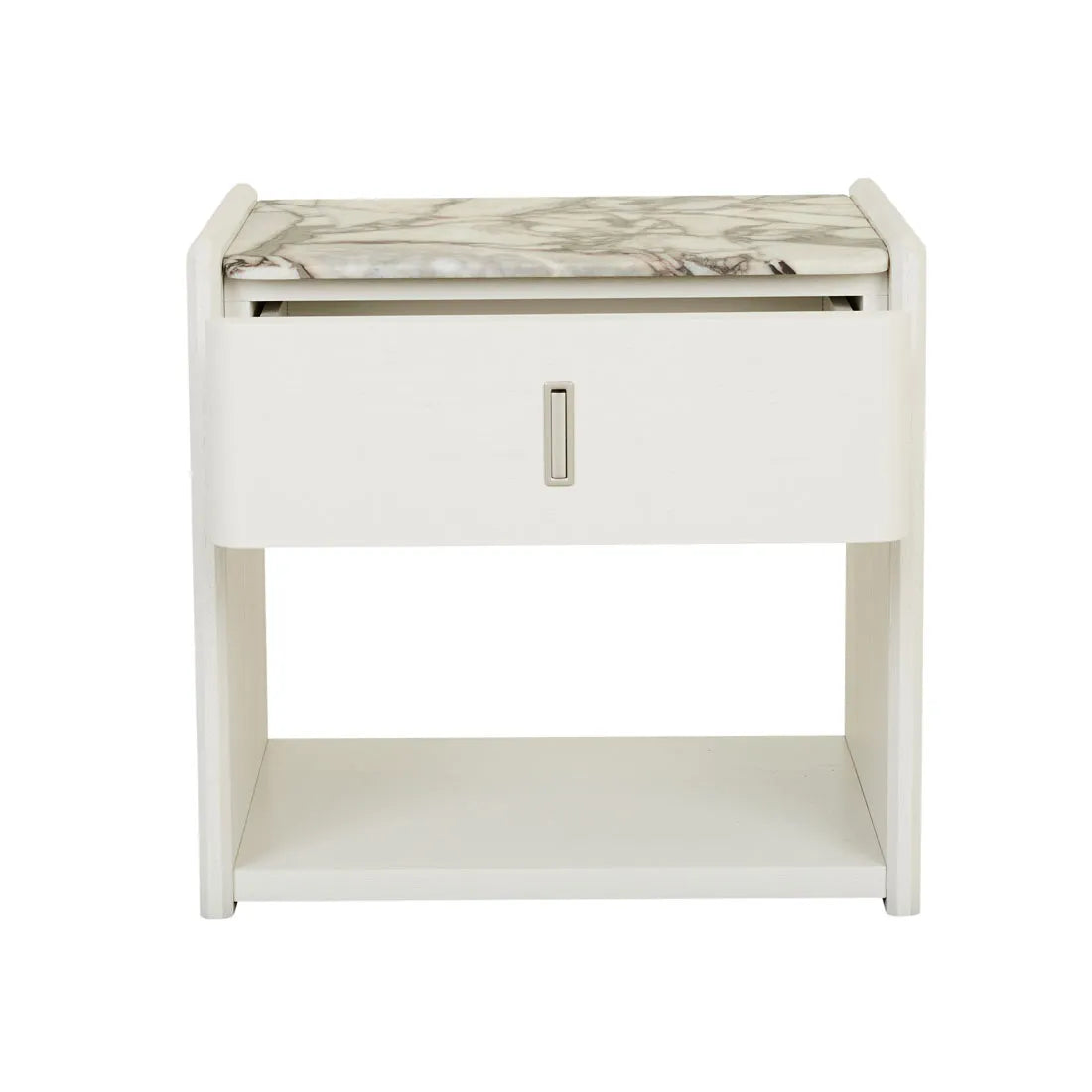 Pearce Marble Bedside One Drawer Bone
