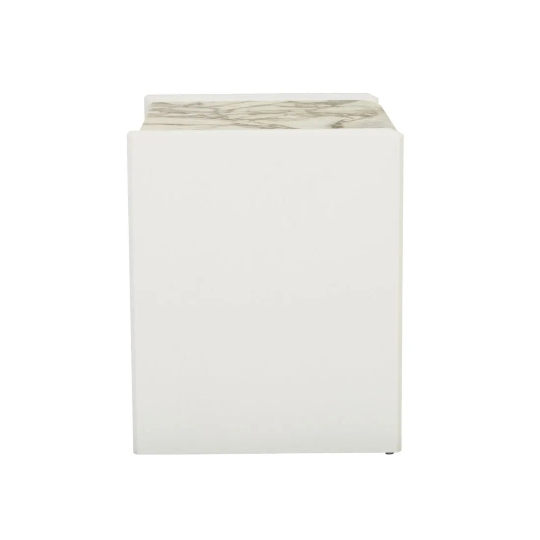 Pearce Marble Bedside One Drawer Bone