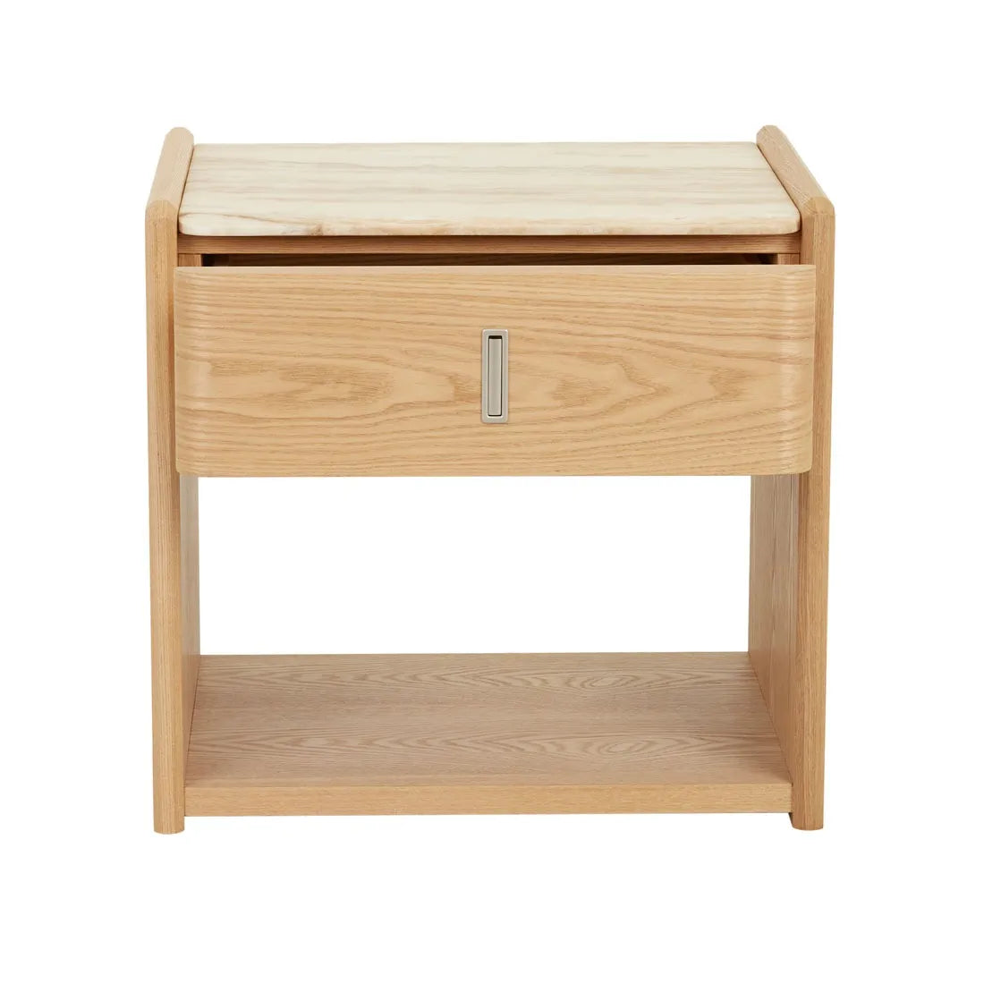 Pearce Marble Bedside One Drawer Natural