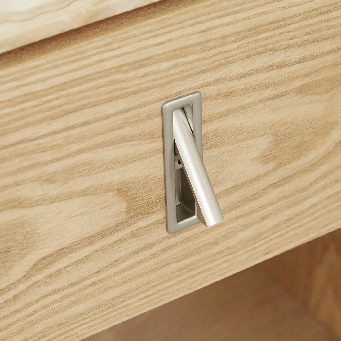Pearce Marble Bedside One Drawer Natural