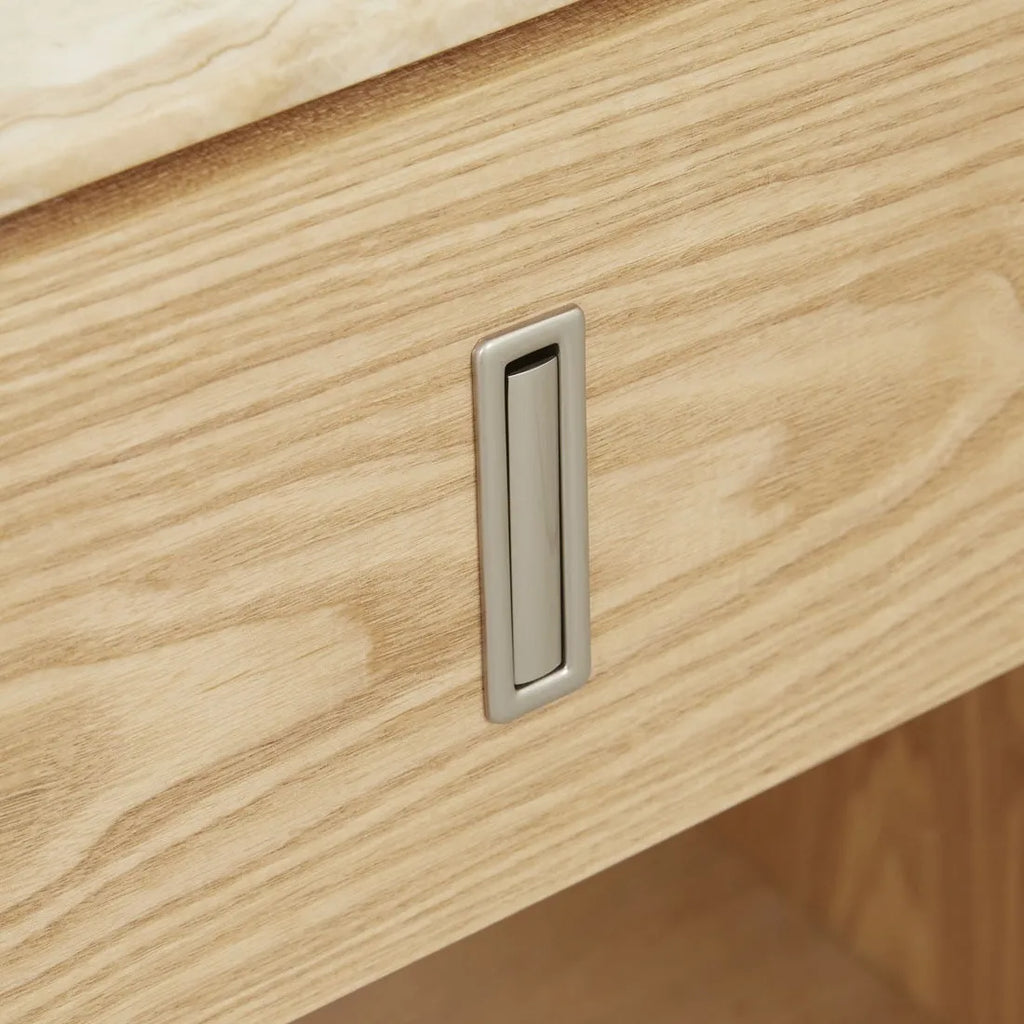 Pearce Marble Bedside One Drawer Natural