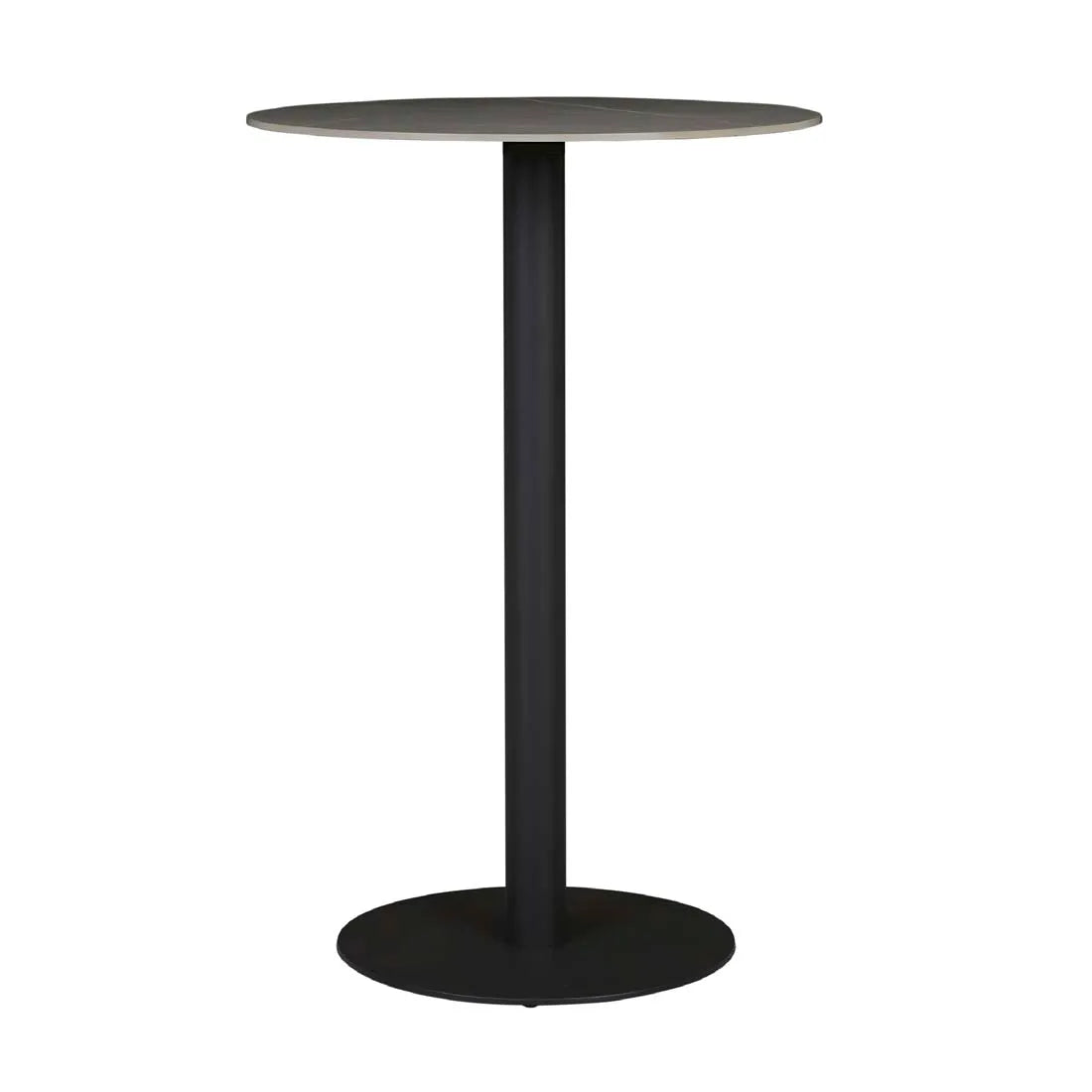 Portsea Cruise Round Bar Table Grey Stone