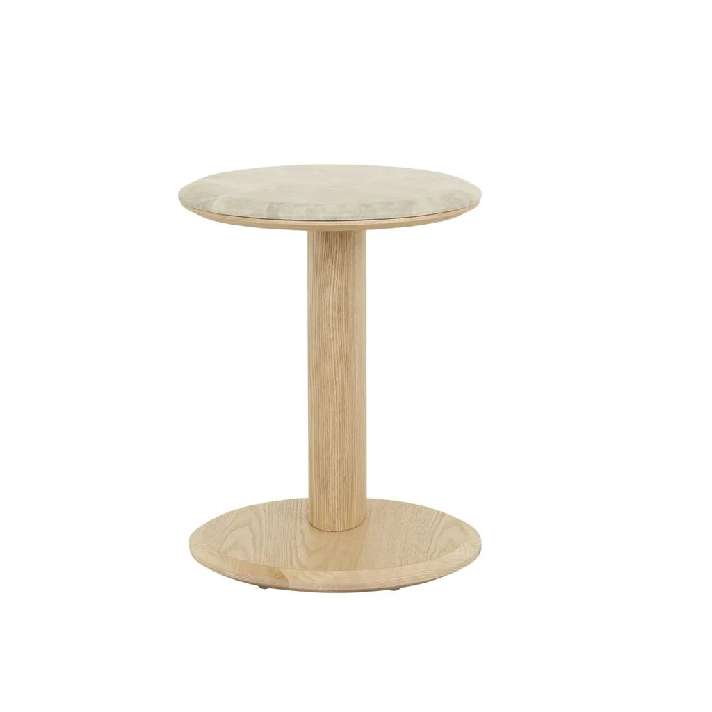 Rudy Marble Side Table Matt Grey/Natural