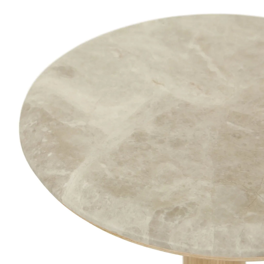 Rudy Marble Side Table Matt Grey/Natural