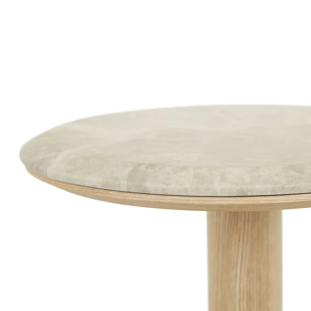 Rudy Marble Side Table Matt Grey/Natural