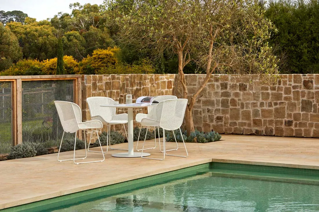 Portsea Cruise Round Dining Table White