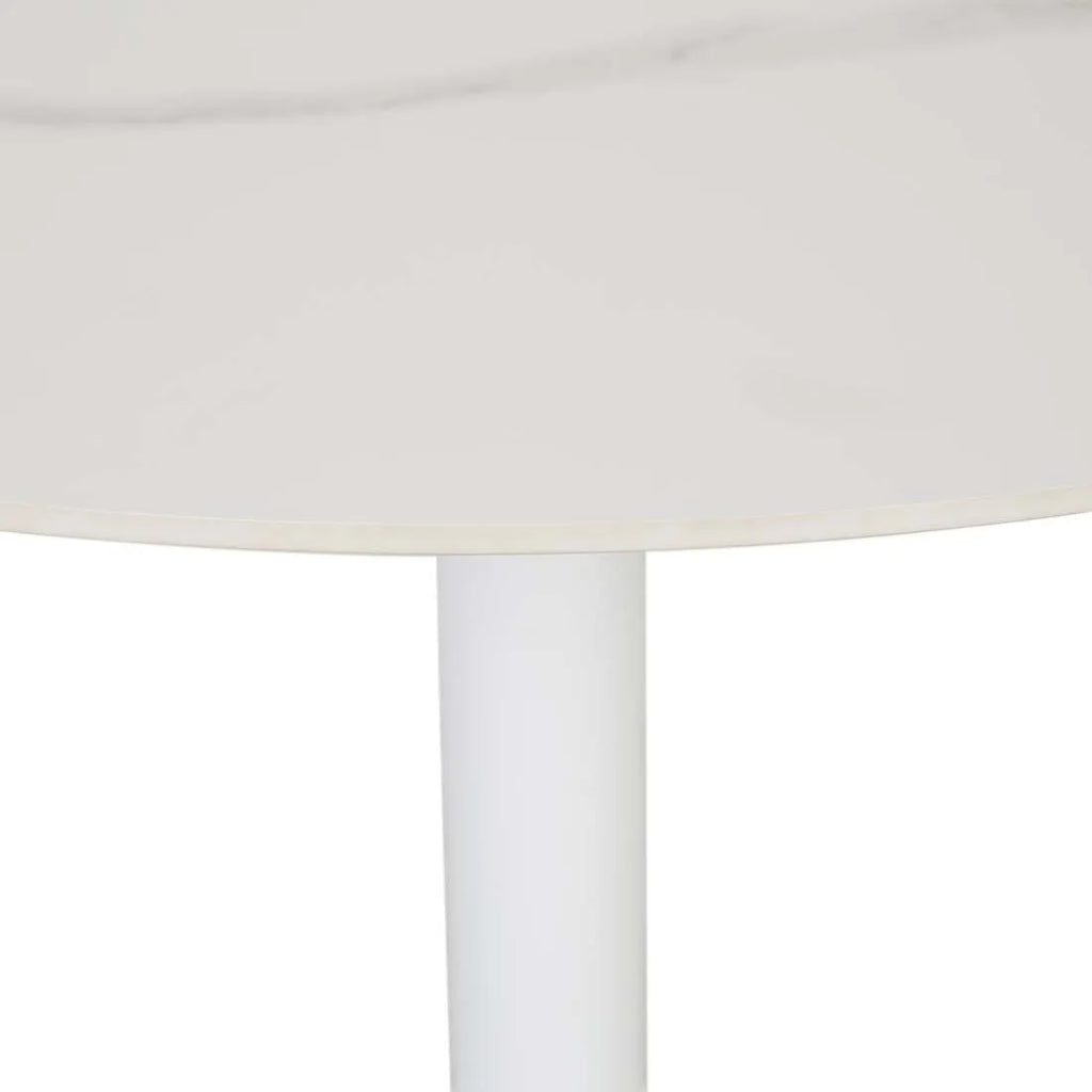 Portsea Cruise Round Dining Table White