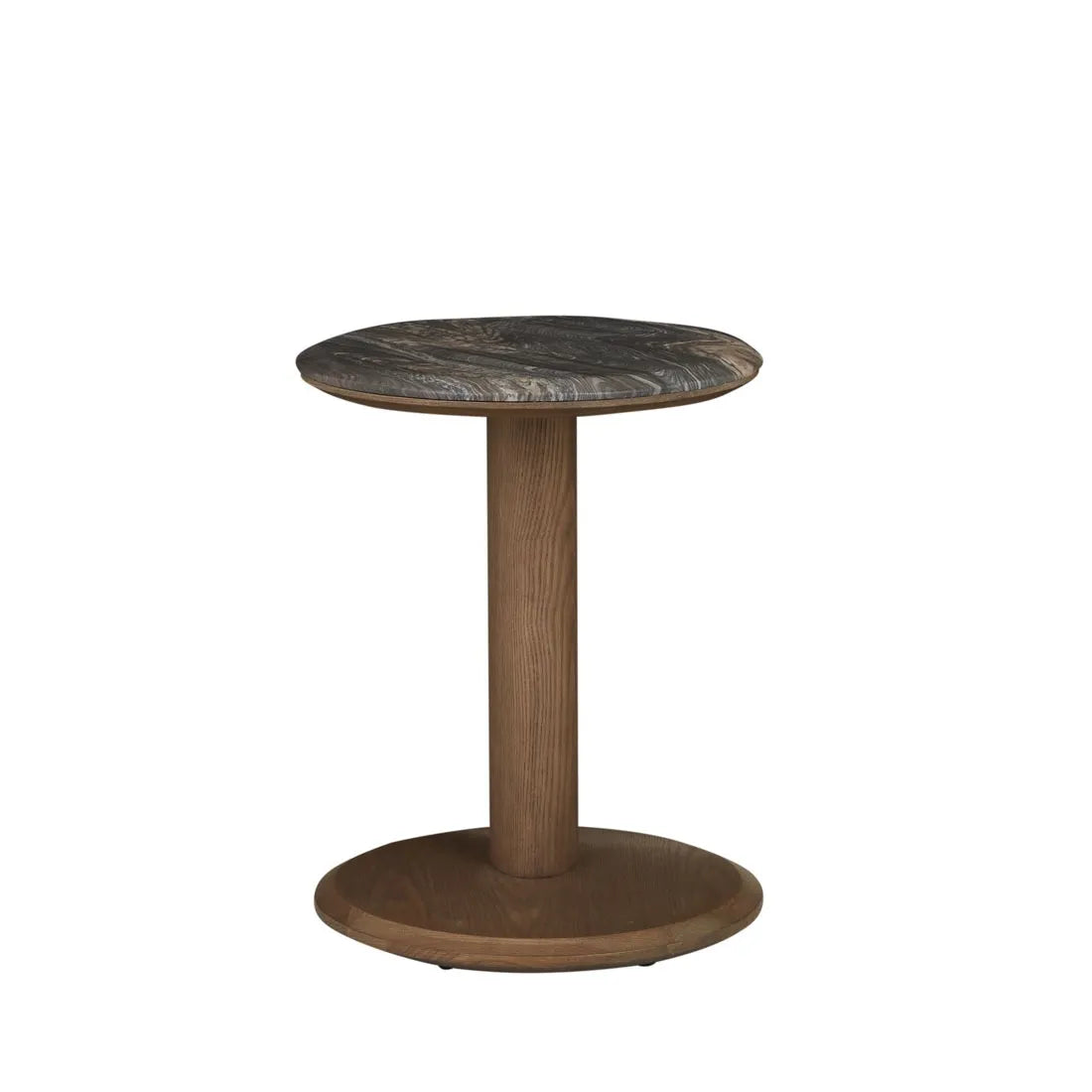 Rudy Marble Side Table Storm/Smoked Ash