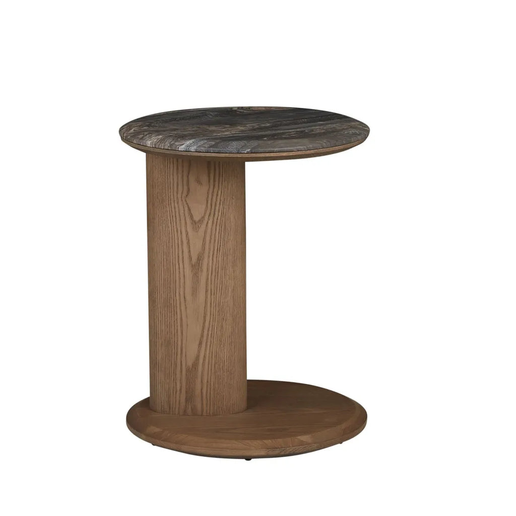 Rudy Marble Side Table Storm/Smoked Ash