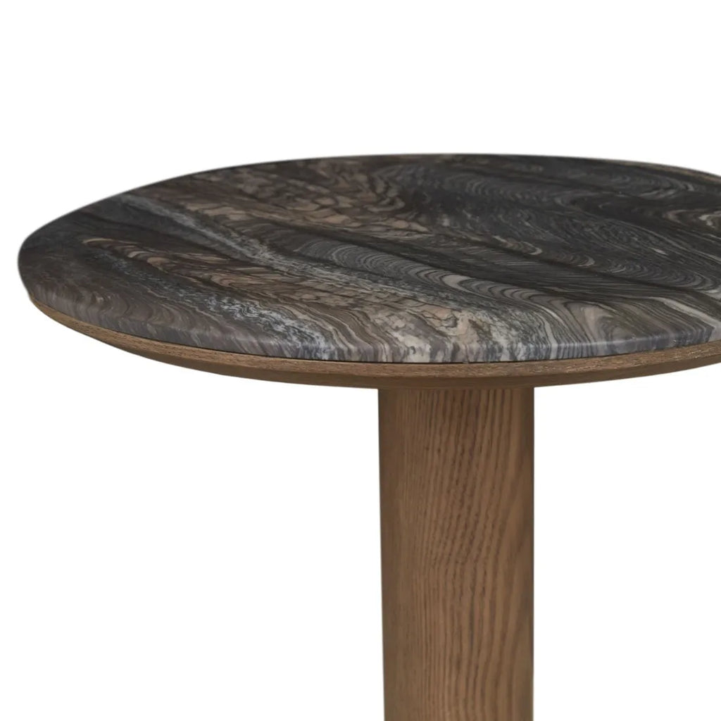 Rudy Marble Side Table Storm/Smoked Ash
