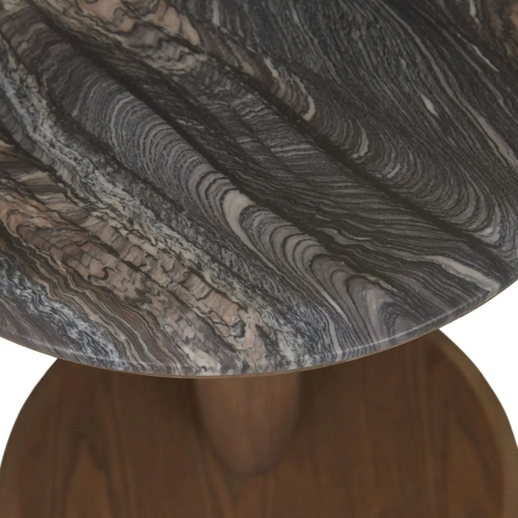 Rudy Marble Side Table Storm/Smoked Ash