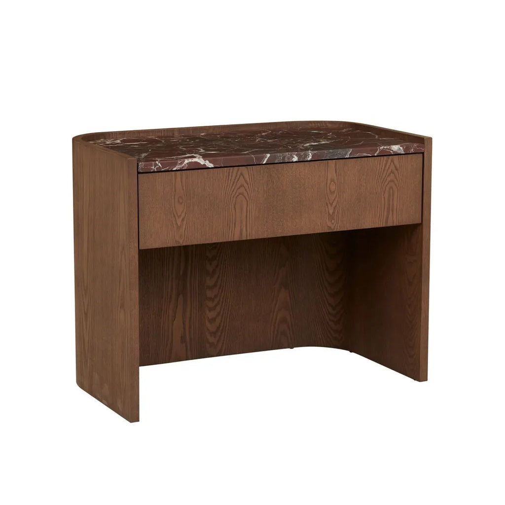 Elsie Large Bedside Rouge Marble/Smoked Ash