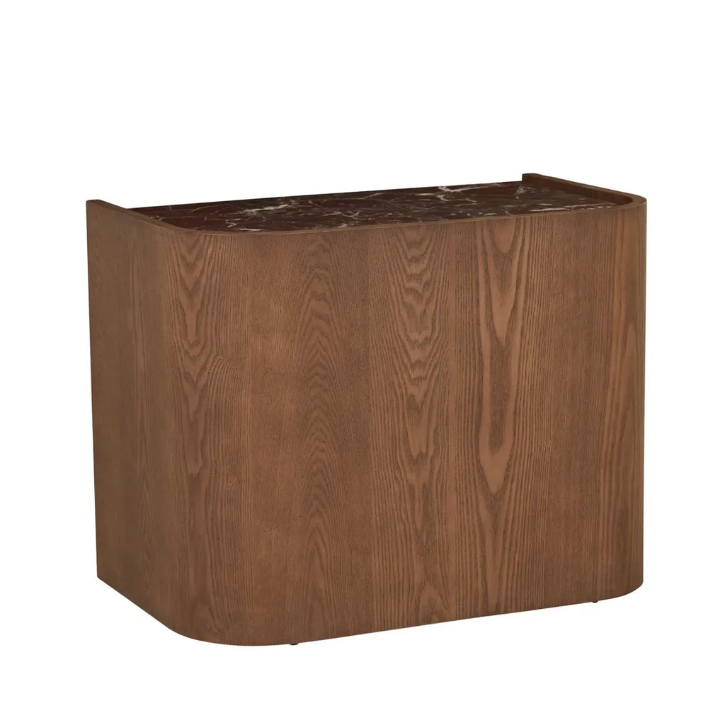 Elsie Large Bedside Rouge Marble/Smoked Ash
